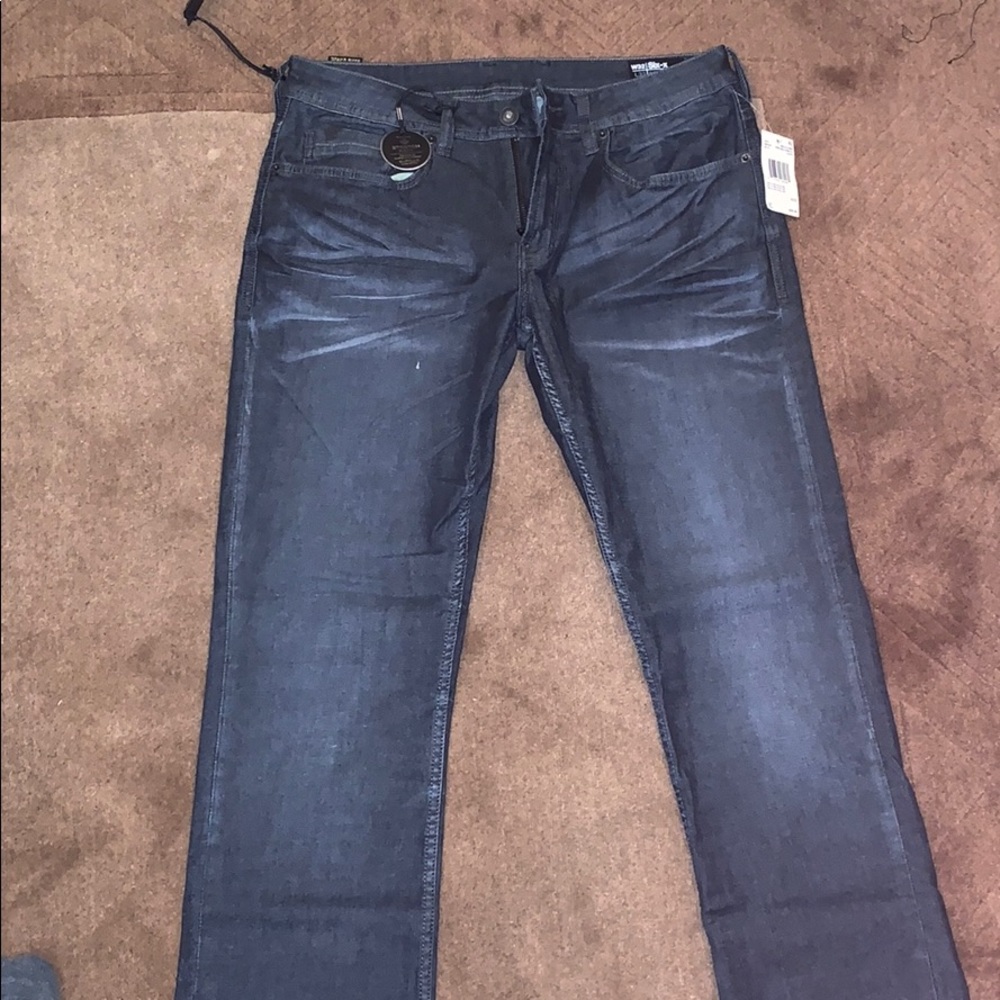 Buffalo David Bitton Blue Wash Slim Straight Jeans